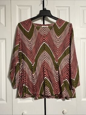 PRETTY MASAi long sleeve top shirt blouse size LARGE